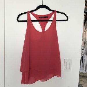 Pink asymmetrical blouse